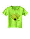 Cute Golden Retriever Dog Toddler T-Shirt by TooLoud-Toddler T-Shirt-TooLoud-Lime-Green-2T-Davson Sales