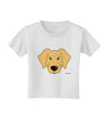 Cute Golden Retriever Dog Toddler T-Shirt by TooLoud-Toddler T-Shirt-TooLoud-White-2T-Davson Sales