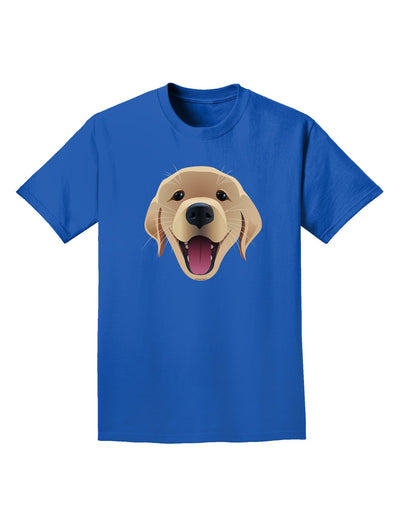 Cute Golden Retriever Puppy Face Adult Dark T-Shirt-Mens T-Shirt-TooLoud-Royal-Blue-Small-Davson Sales