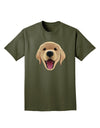 Cute Golden Retriever Puppy Face Adult Dark T-Shirt-Mens T-Shirt-TooLoud-Military-Green-Small-Davson Sales