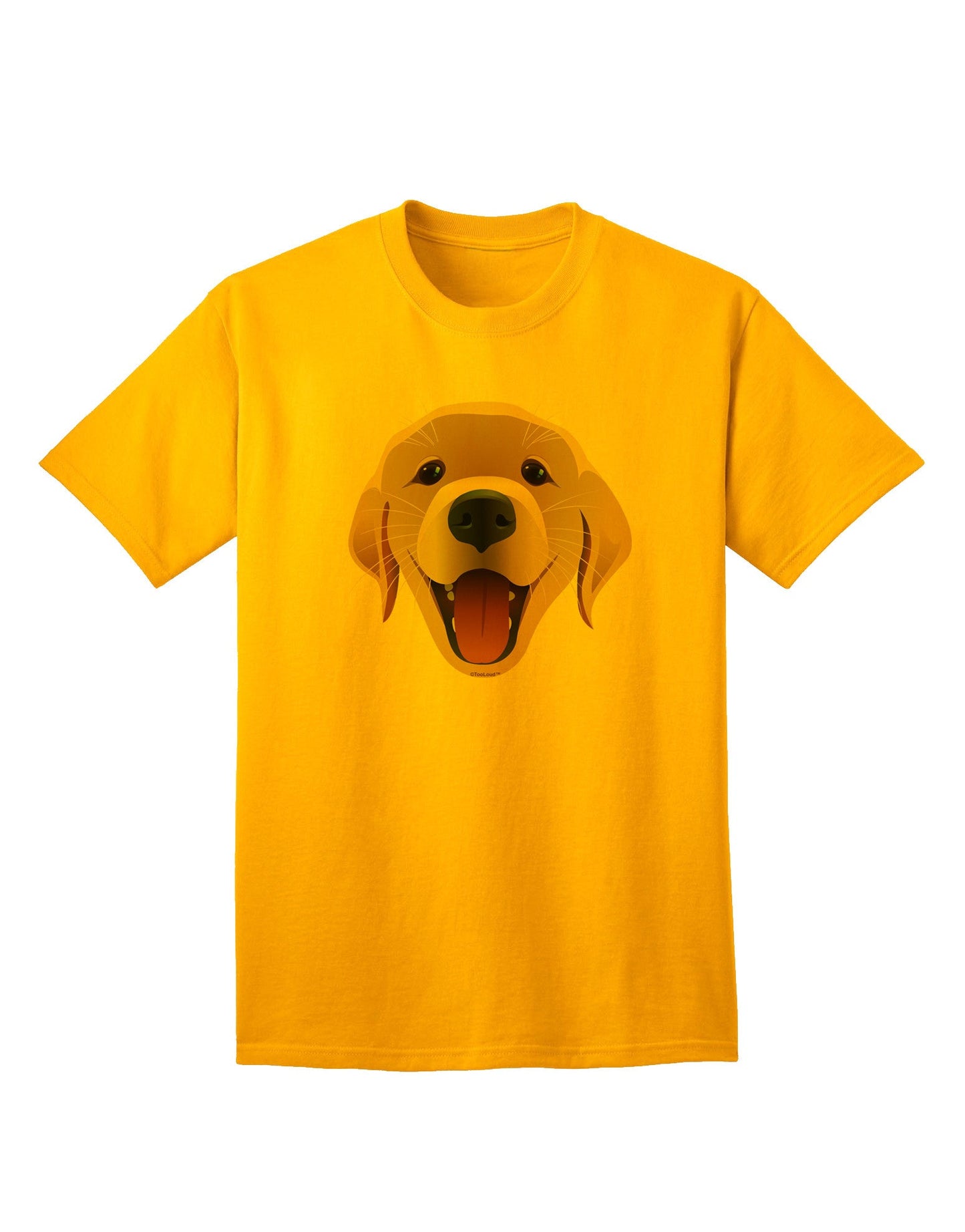 Cute Golden Retriever Puppy Face Adult T-Shirt-Mens T-Shirt-TooLoud-Gold-Small-Davson Sales