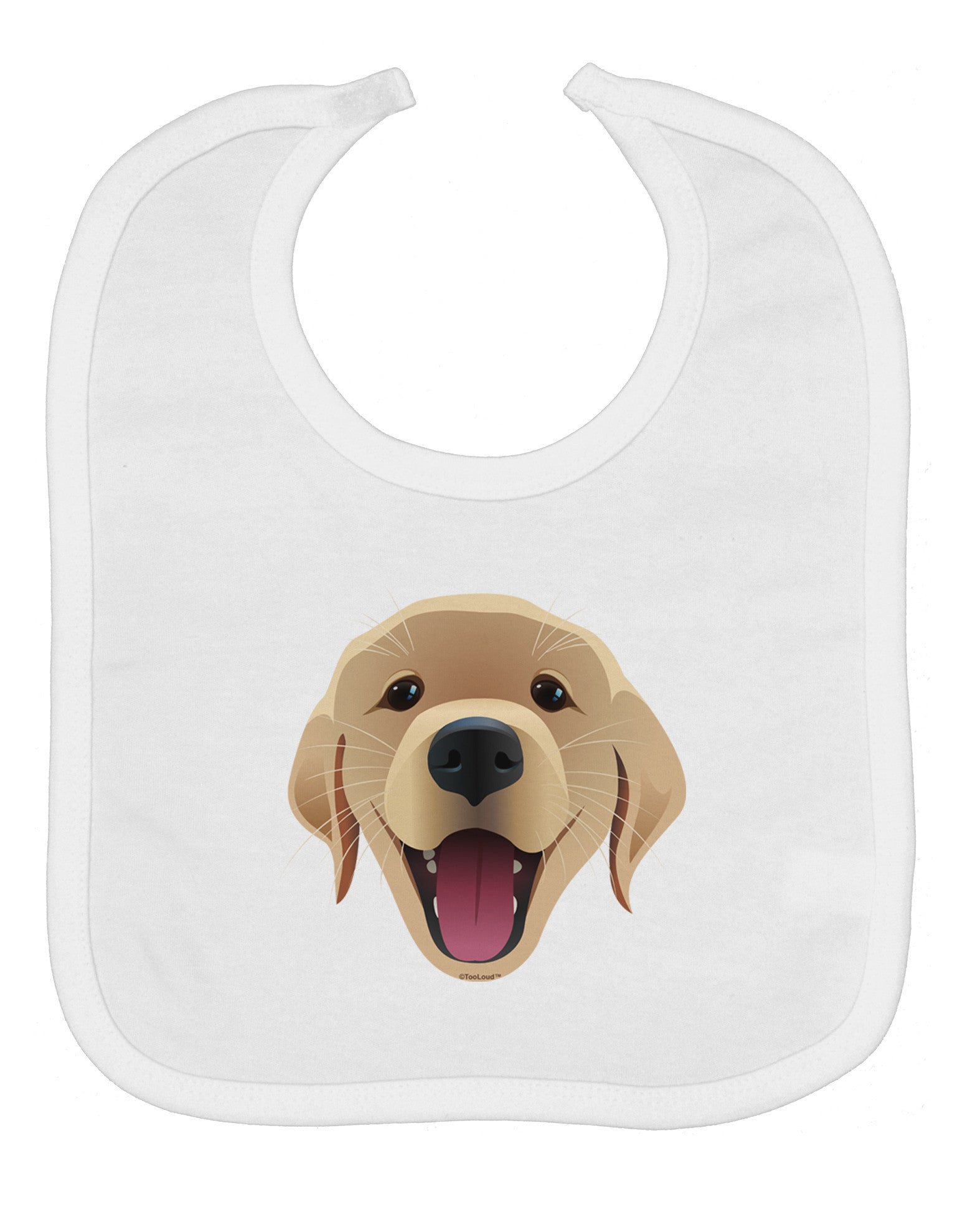 Cute Golden Retriever Puppy Face Baby Bib
