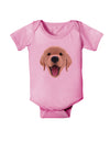 Cute Golden Retriever Puppy Face Baby Romper Bodysuit-Baby Romper-TooLoud-Pink-06-Months-Davson Sales