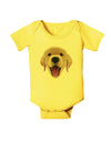 Cute Golden Retriever Puppy Face Baby Romper Bodysuit-Baby Romper-TooLoud-Yellow-06-Months-Davson Sales