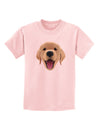 Cute Golden Retriever Puppy Face Childrens T-Shirt-Childrens T-Shirt-TooLoud-PalePink-X-Small-Davson Sales