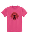 Cute Golden Retriever Puppy Face Childrens T-Shirt-Childrens T-Shirt-TooLoud-Sangria-X-Small-Davson Sales