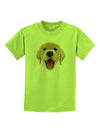 Cute Golden Retriever Puppy Face Childrens T-Shirt-Childrens T-Shirt-TooLoud-Lime-Green-X-Small-Davson Sales