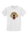 Cute Golden Retriever Puppy Face Childrens T-Shirt-Childrens T-Shirt-TooLoud-White-X-Small-Davson Sales