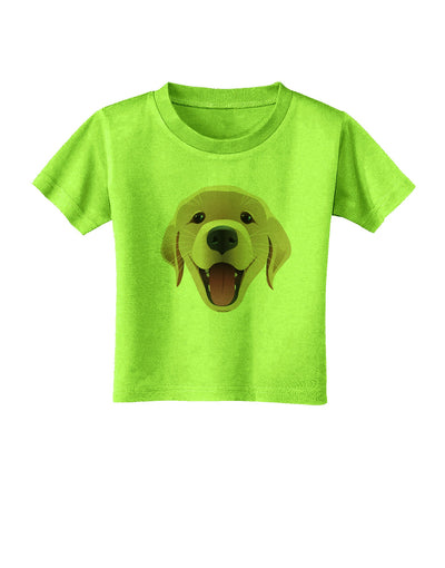 Cute Golden Retriever Puppy Face Toddler T-Shirt-Toddler T-Shirt-TooLoud-Lime-Green-2T-Davson Sales