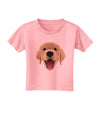 Cute Golden Retriever Puppy Face Toddler T-Shirt-Toddler T-Shirt-TooLoud-Candy-Pink-2T-Davson Sales