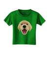 Cute Golden Retriever Puppy Face Toddler T-Shirt Dark-Toddler T-Shirt-TooLoud-Clover-Green-2T-Davson Sales