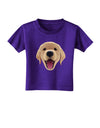 Cute Golden Retriever Puppy Face Toddler T-Shirt Dark-Toddler T-Shirt-TooLoud-Purple-2T-Davson Sales