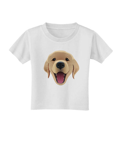 Cute Golden Retriever Puppy Face Toddler T-Shirt-Toddler T-Shirt-TooLoud-White-2T-Davson Sales