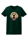 Cute Golden Retriever Puppy Face Womens Dark T-Shirt-TooLoud-Forest-Green-Small-Davson Sales