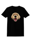 Cute Golden Retriever Puppy Face Womens Dark T-Shirt-TooLoud-Black-X-Small-Davson Sales