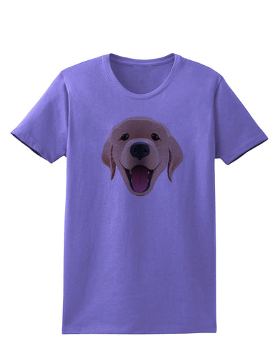 Cute Golden Retriever Puppy Face Womens T-Shirt-Womens T-Shirt-TooLoud-Violet-X-Small-Davson Sales