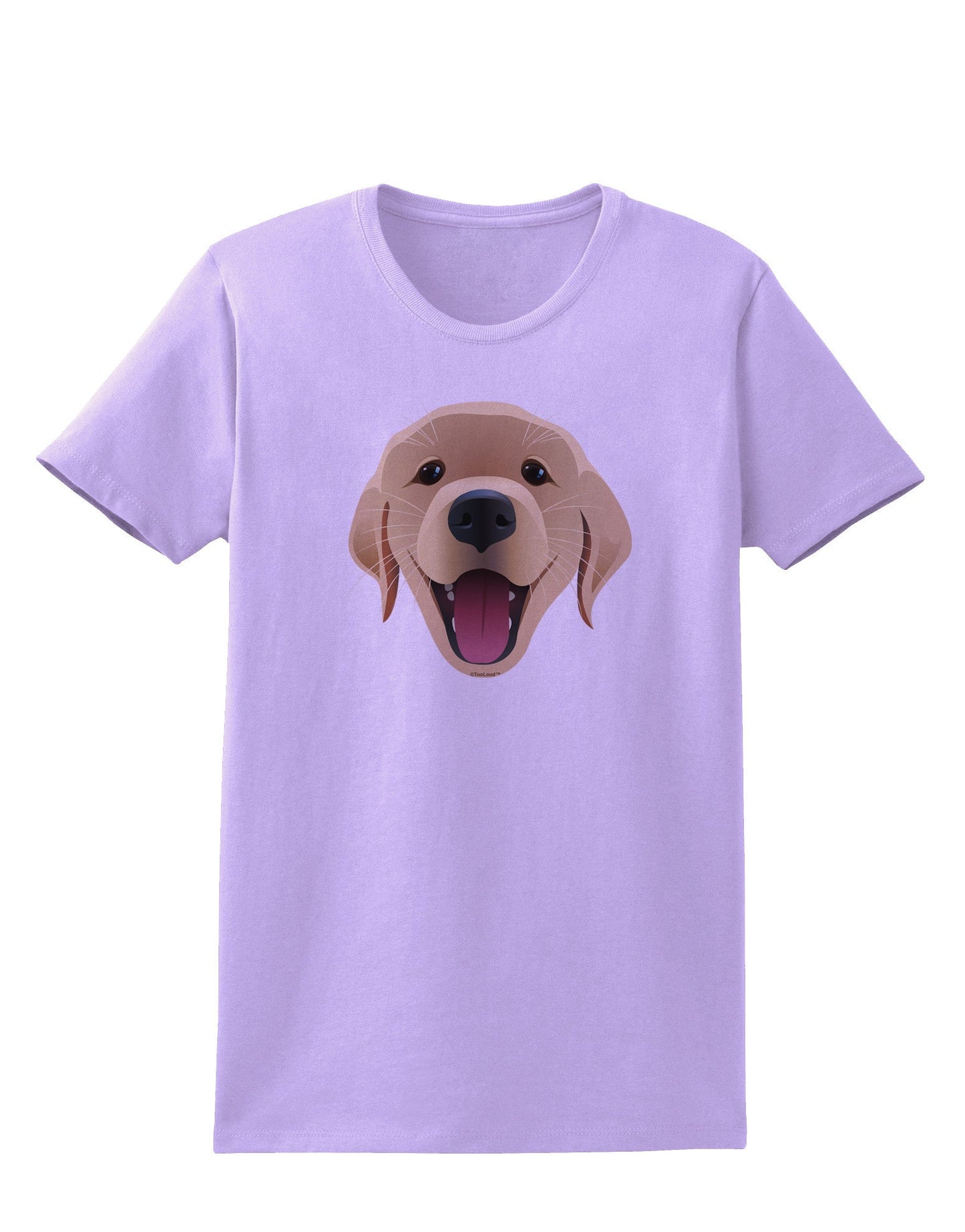 Cute Golden Retriever Puppy Face Womens T-Shirt-Womens T-Shirt-TooLoud-Lavender-X-Small-Davson Sales