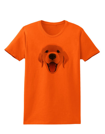 Cute Golden Retriever Puppy Face Womens T-Shirt-Womens T-Shirt-TooLoud-Orange-X-Small-Davson Sales