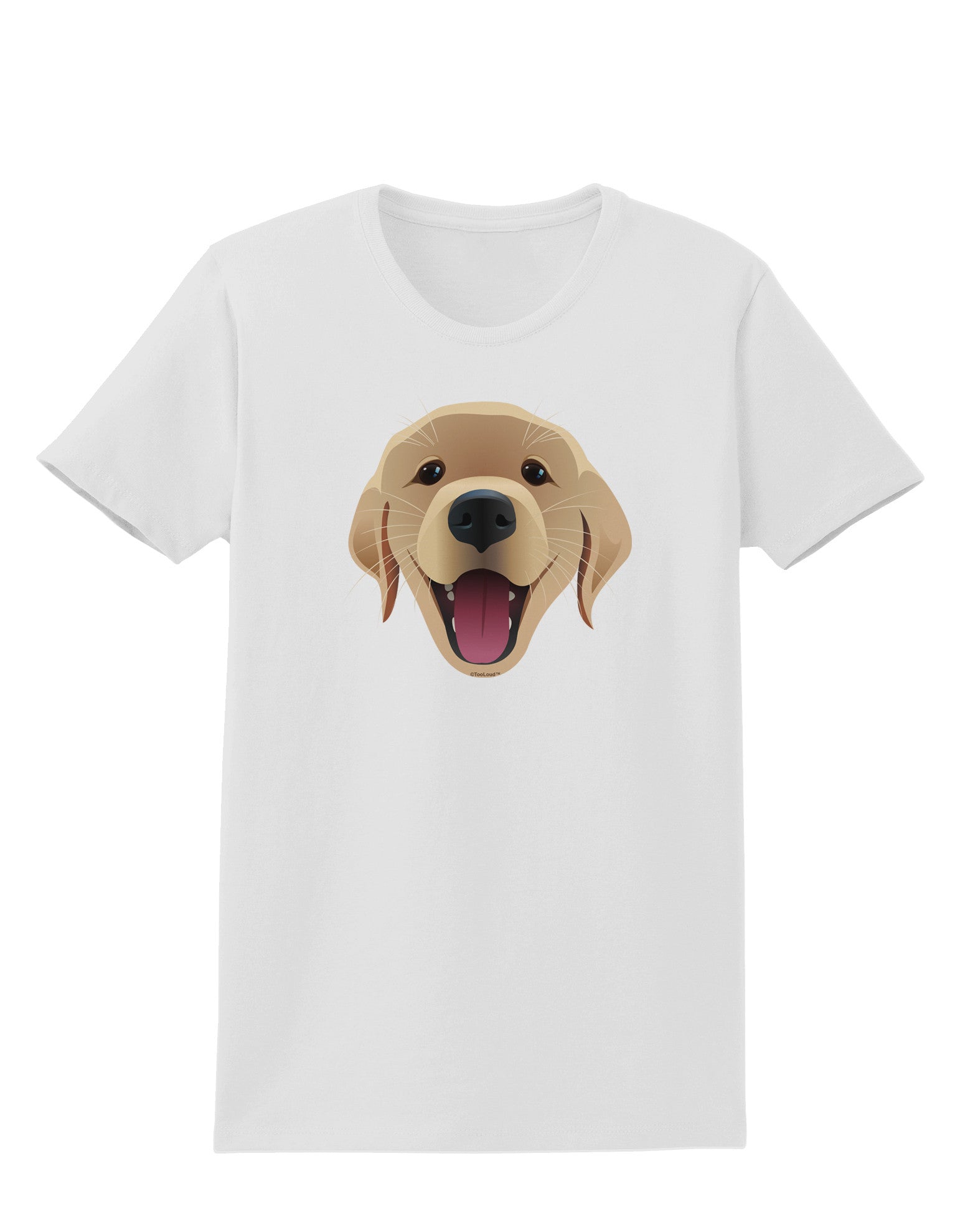 Cute Golden Retriever Puppy Face Womens T-Shirt-Womens T-Shirt-TooLoud-White-X-Small-Davson Sales
