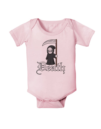 Cute Grim Reaper - Death Text Baby Romper Bodysuit-Baby Romper-TooLoud-Light-Pink-06-Months-Davson Sales