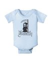 Cute Grim Reaper - Death Text Baby Romper Bodysuit-Baby Romper-TooLoud-Light-Blue-06-Months-Davson Sales