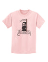 Cute Grim Reaper - Death Text Childrens T-Shirt-Childrens T-Shirt-TooLoud-PalePink-X-Small-Davson Sales