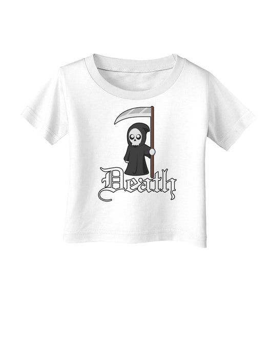 Cute Grim Reaper - Death Text Infant T-Shirt-Infant T-Shirt-TooLoud-White-06-Months-Davson Sales