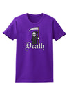 Cute Grim Reaper - Death Text Womens Dark T-Shirt-Womens T-Shirt-TooLoud-Purple-X-Small-Davson Sales