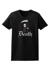 Cute Grim Reaper - Death Text Womens Dark T-Shirt-Womens T-Shirt-TooLoud-Black-X-Small-Davson Sales