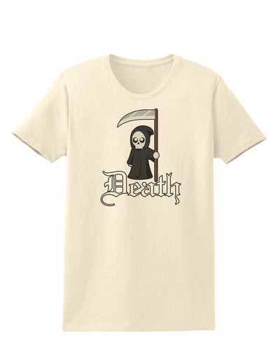 Cute Grim Reaper - Death Text Womens T-Shirt-Womens T-Shirt-TooLoud-Natural-X-Small-Davson Sales