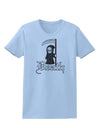 Cute Grim Reaper - Death Text Womens T-Shirt-Womens T-Shirt-TooLoud-Light-Blue-X-Small-Davson Sales