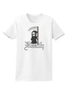 Cute Grim Reaper - Death Text Womens T-Shirt-Womens T-Shirt-TooLoud-White-X-Small-Davson Sales