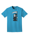 Cute Grim Reaper - Halloween Adult Dark T-Shirt-Mens T-Shirt-TooLoud-Turquoise-Small-Davson Sales