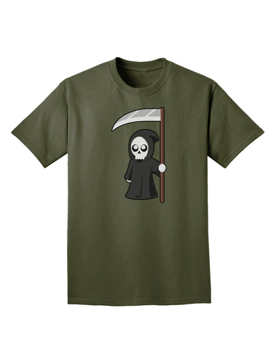 Cute Grim Reaper - Halloween Adult Dark T-Shirt-Mens T-Shirt-TooLoud-Military-Green-Small-Davson Sales