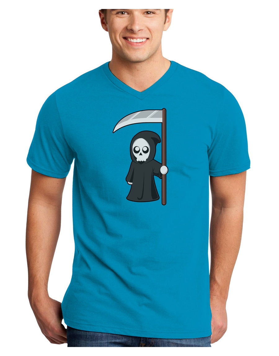 Cute Grim Reaper - Halloween Adult Dark V-Neck T-Shirt-Mens V-Neck T-Shirt-TooLoud-Black-Small-Davson Sales