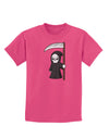 Cute Grim Reaper - Halloween Childrens Dark T-Shirt-Childrens T-Shirt-TooLoud-Sangria-X-Small-Davson Sales