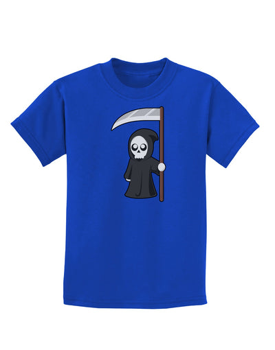 Cute Grim Reaper - Halloween Childrens Dark T-Shirt-Childrens T-Shirt-TooLoud-Royal-Blue-X-Small-Davson Sales