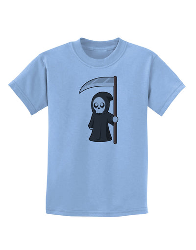 Cute Grim Reaper - Halloween Childrens T-Shirt-Childrens T-Shirt-TooLoud-Light-Blue-X-Small-Davson Sales