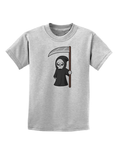 Cute Grim Reaper - Halloween Childrens T-Shirt-Childrens T-Shirt-TooLoud-AshGray-X-Small-Davson Sales