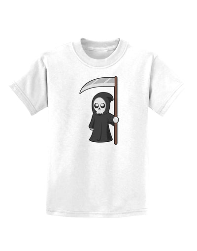 Cute Grim Reaper - Halloween Childrens T-Shirt-Childrens T-Shirt-TooLoud-White-X-Small-Davson Sales