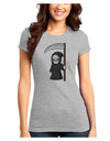 Cute Grim Reaper - Halloween Juniors T-Shirt-Womens Juniors T-Shirt-TooLoud-Ash-Gray-Juniors Fitted XS-Davson Sales