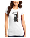 Cute Grim Reaper - Halloween Juniors T-Shirt-Womens Juniors T-Shirt-TooLoud-White-Juniors Fitted XS-Davson Sales