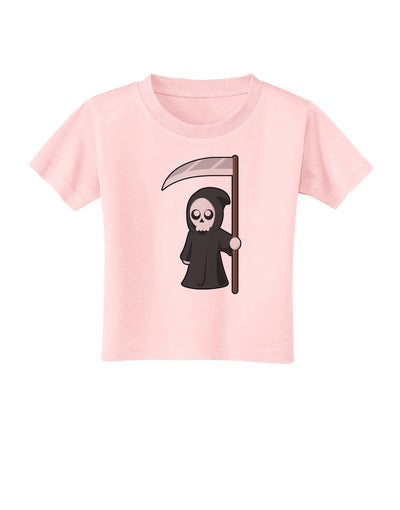 Cute Grim Reaper - Halloween Toddler T-Shirt-Toddler T-Shirt-TooLoud-Light-Pink-2T-Davson Sales