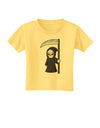 Cute Grim Reaper - Halloween Toddler T-Shirt-Toddler T-Shirt-TooLoud-Daffodil-Yellow-2T-Davson Sales