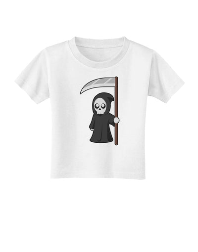 Cute Grim Reaper - Halloween Toddler T-Shirt-Toddler T-Shirt-TooLoud-White-2T-Davson Sales