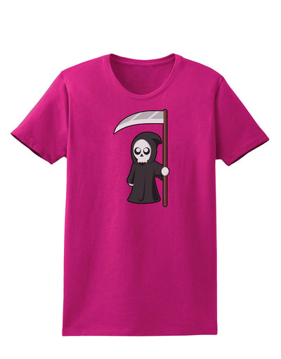 Cute Grim Reaper - Halloween Womens Dark T-Shirt-Womens T-Shirt-TooLoud-Hot-Pink-Small-Davson Sales