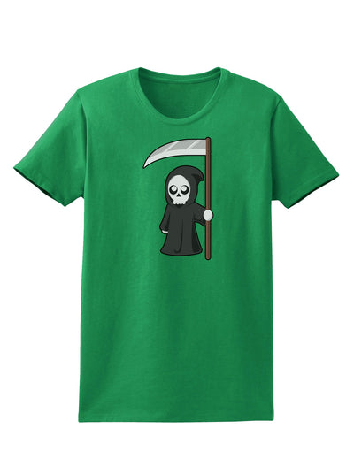 Cute Grim Reaper - Halloween Womens Dark T-Shirt-Womens T-Shirt-TooLoud-Kelly-Green-X-Small-Davson Sales