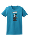 Cute Grim Reaper - Halloween Womens Dark T-Shirt-Womens T-Shirt-TooLoud-Turquoise-X-Small-Davson Sales