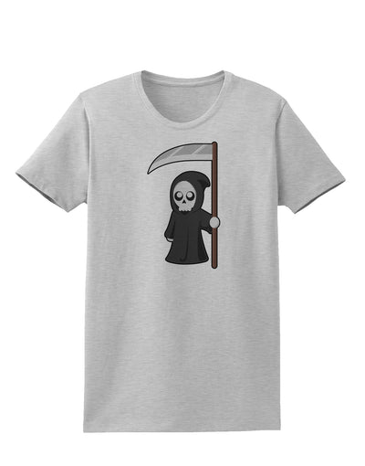 Cute Grim Reaper - Halloween Womens T-Shirt-Womens T-Shirt-TooLoud-AshGray-X-Small-Davson Sales