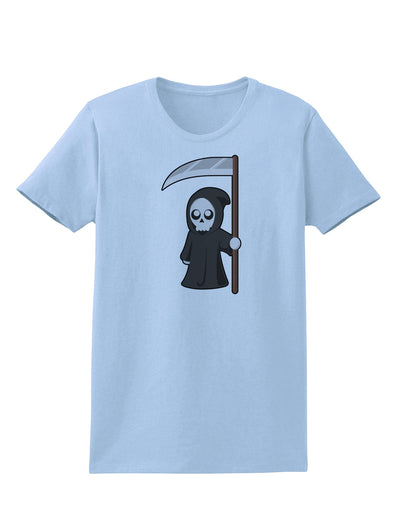 Cute Grim Reaper - Halloween Womens T-Shirt-Womens T-Shirt-TooLoud-Light-Blue-X-Small-Davson Sales